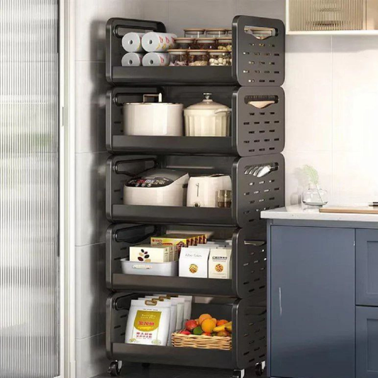 WAMI Étagère à Roulettes 5 Niveaux – Gain de Place Optimal