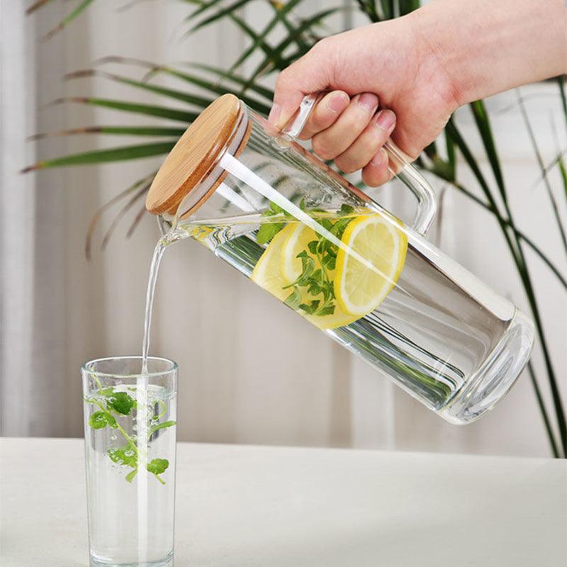 Carafe en Verre Borosilicaté Élégante Capacité Spacieuse d'1L