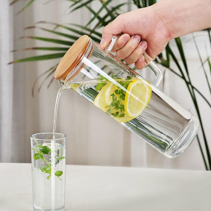 Carafe en Verre Borosilicaté Élégante Capacité Spacieuse d'1L