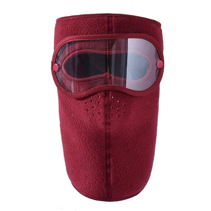 Protection Faciale en Polaire Anti-Buée avec Lunettes Amovibles