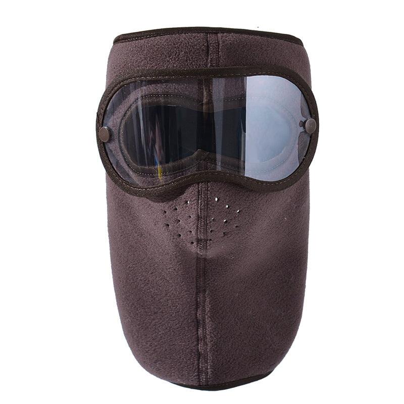 Protection Faciale en Polaire Anti-Buée avec Lunettes Amovibles