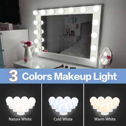 Éclairage LED pour Miroir Hollywood, Lampe de Maquillage à 10 LED