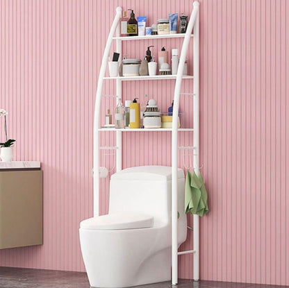 Unité de Rangement au-dessus des Toilettes avec Étagère Réglable et Barre Pivotante pour Serviettes : Praticité et Élégance