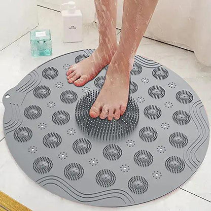 Tapis de Douche Antidérapant avec Brosse de Massage