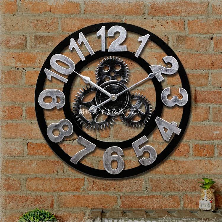 Horloge Murale Industrielle Metal Gear