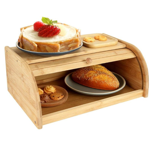 Boîte à Pain en Bambou Premium avec Couvercle Coulissant