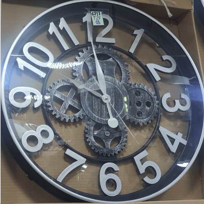 Horloge Murale Industrielle Metal Gear