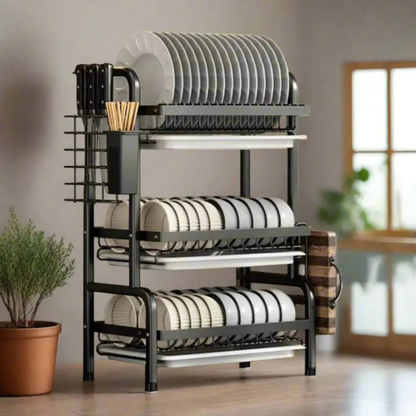 WAMI Égouttoir à Vaisselle Multifonction – Étagère de Cuisine Gain de Place