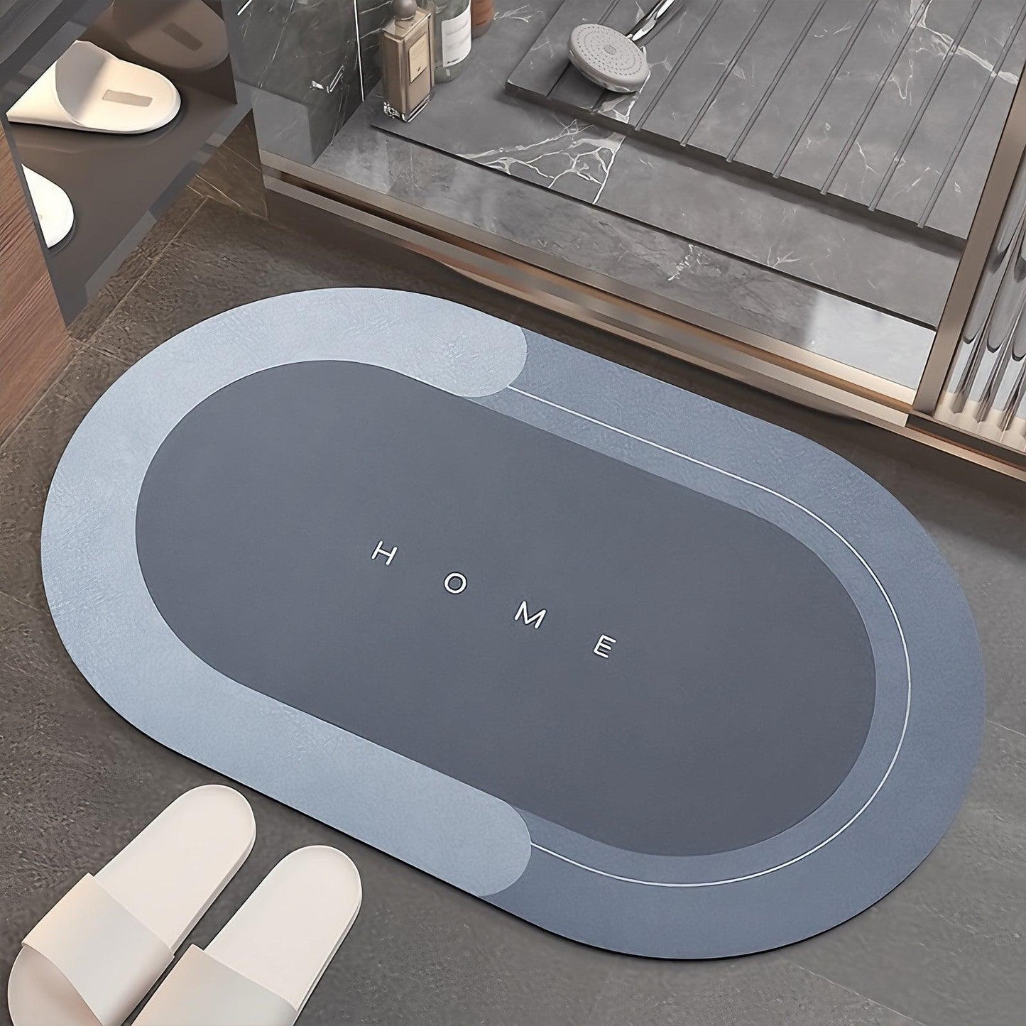 Tapis de Bain  Antidérapant, Séchage Rapide, et Élégance Assortie pour une Maison Chic et Confortable.