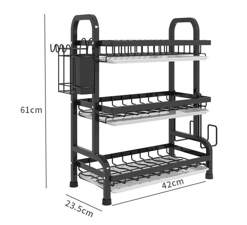 Égouttoir Compact à 3 Niveaux ,Séchage Efficace et Organisé