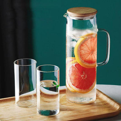 Carafe en Verre Borosilicaté Élégante Capacité Spacieuse d'1L