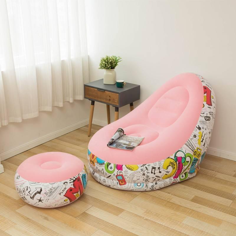 Canapé Gonflable Soft Flocking Lounge  Doux et Confortable