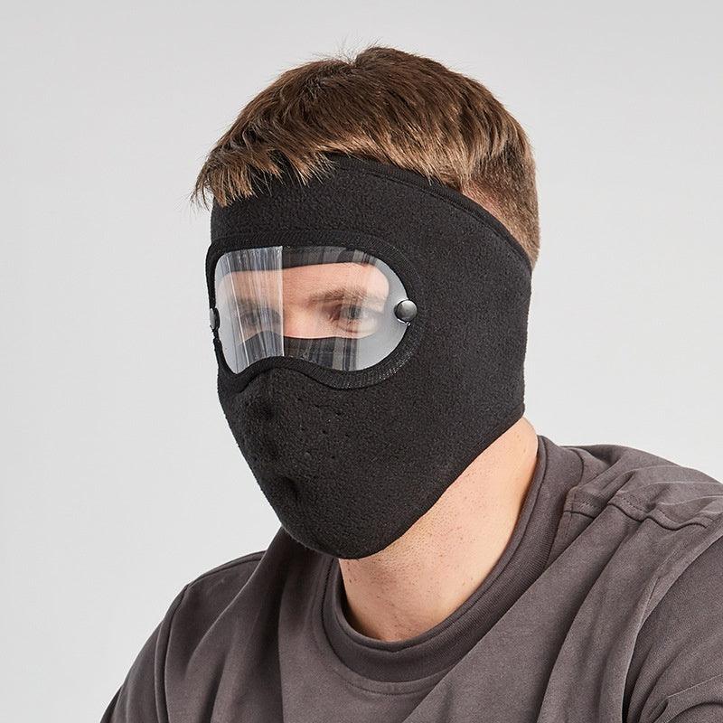 Protection Faciale en Polaire Anti-Buée avec Lunettes Amovibles