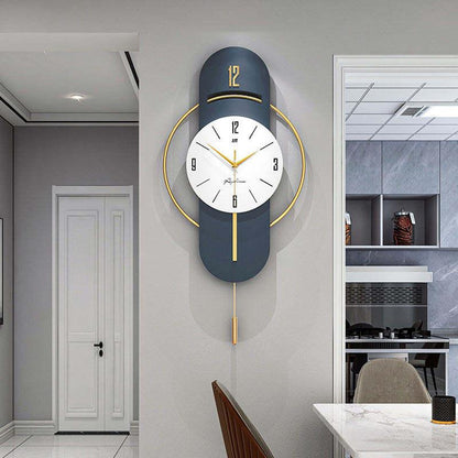 Horloge Murale en Métal avec Mouvement Silencieux, Sans Tic-Tac