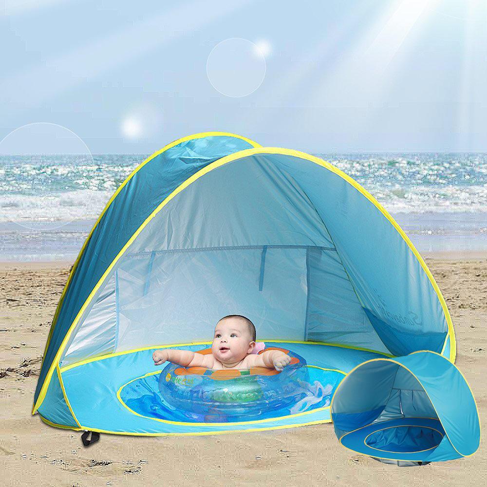 Tente de Plage Pop-Up pour Bébé avec Piscine Intégrée