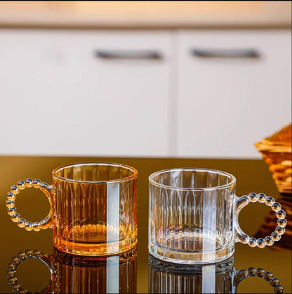 Ensemble de Tasses en Verre Européennes avec Anneau à Bulles