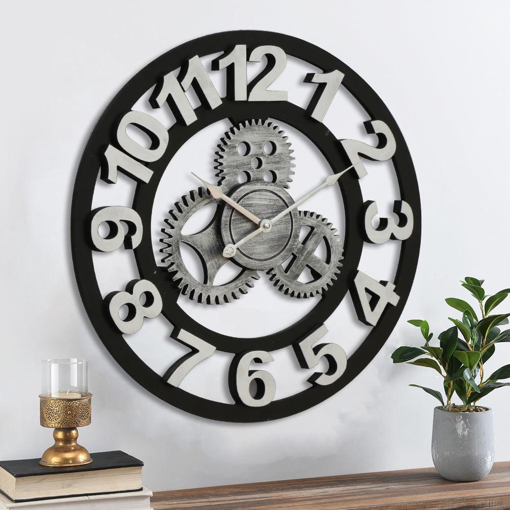 Horloge Murale Industrielle Metal Gear