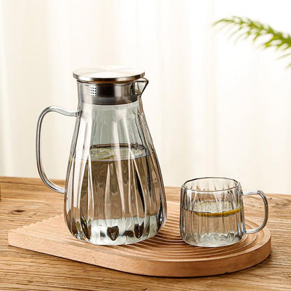 Carafe en Verre Moderne avec 7 pièces - Élégance et Capacité pour vos Rafraîchissements