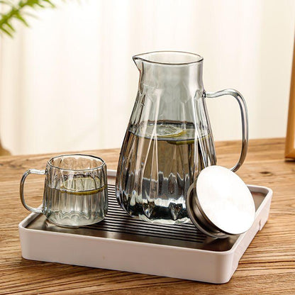 Carafe en Verre Moderne avec 7 pièces - Élégance et Capacité pour vos Rafraîchissements