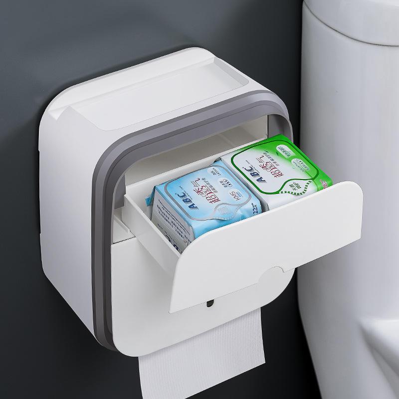 Distributeur de Papier Toilette Multifonctionnel avec Rangement