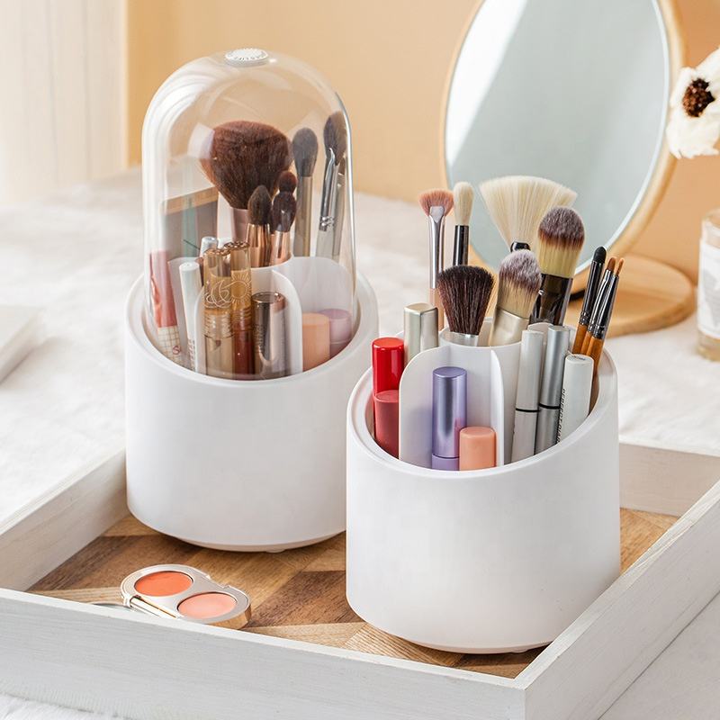 Boîte de Rangement pour Pinceaux de Maquillage Rotative