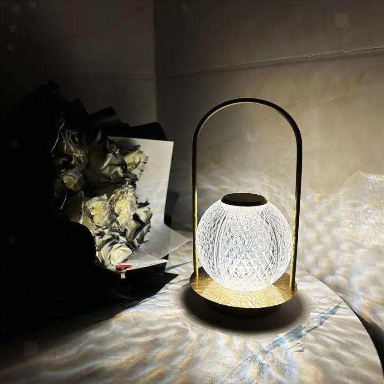 Lampe USB Tactile Acrylique Transparent Design Moderne