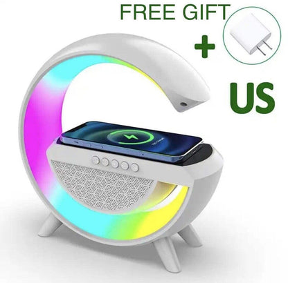 Lampe enceinte Bluetooth avec chargeur sans fil