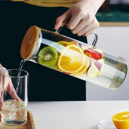 Carafe en Verre Borosilicaté Élégante Capacité Spacieuse d'1L