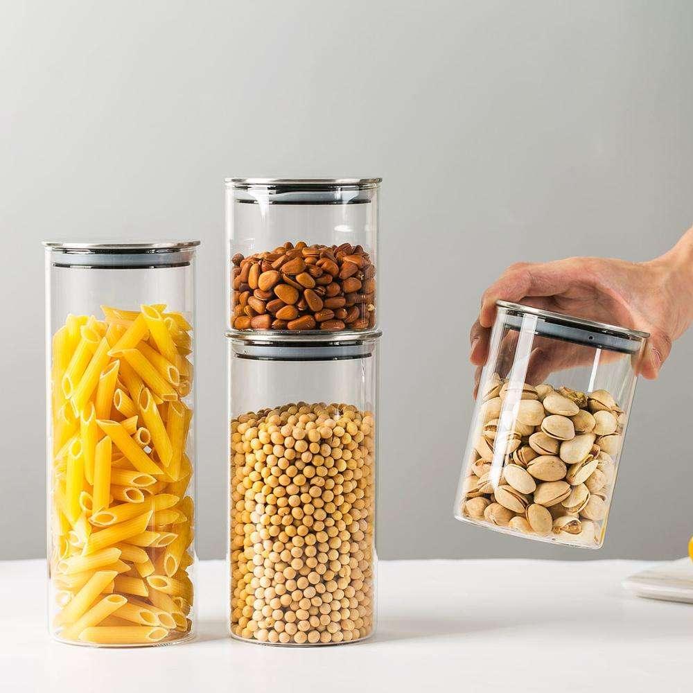 Bocaux de Rangement en Verre Transparent Élégance et Fonctionnalité pour une Cuisine Organisée