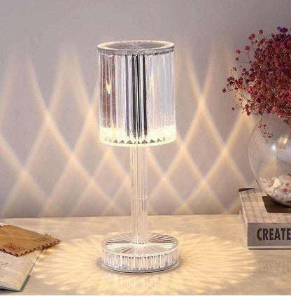 Lampe de Table LED USB Rechargeable en Cristal : Élégance et Praticité Réunies