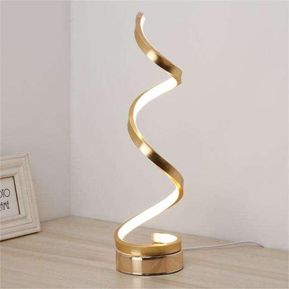 Lampe de Table en Spirale Minimaliste Moderne : Élégance Lumineuse pour Votre Espace