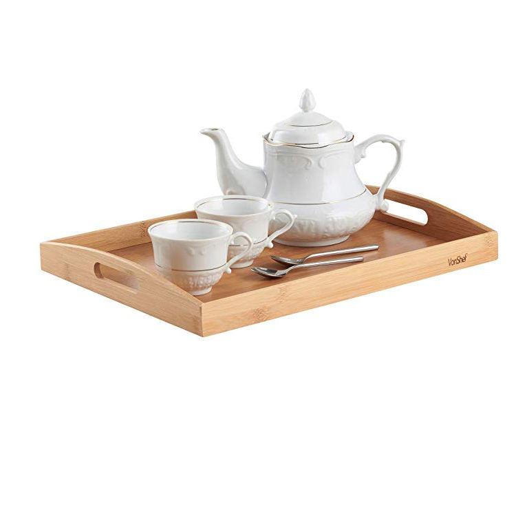 Ensemble de 3 Plateaux - Bois de Bambou Durable pour une Utilisation à Long Terme