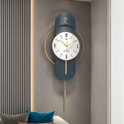 Horloge Murale en Métal avec Mouvement Silencieux, Sans Tic-Tac