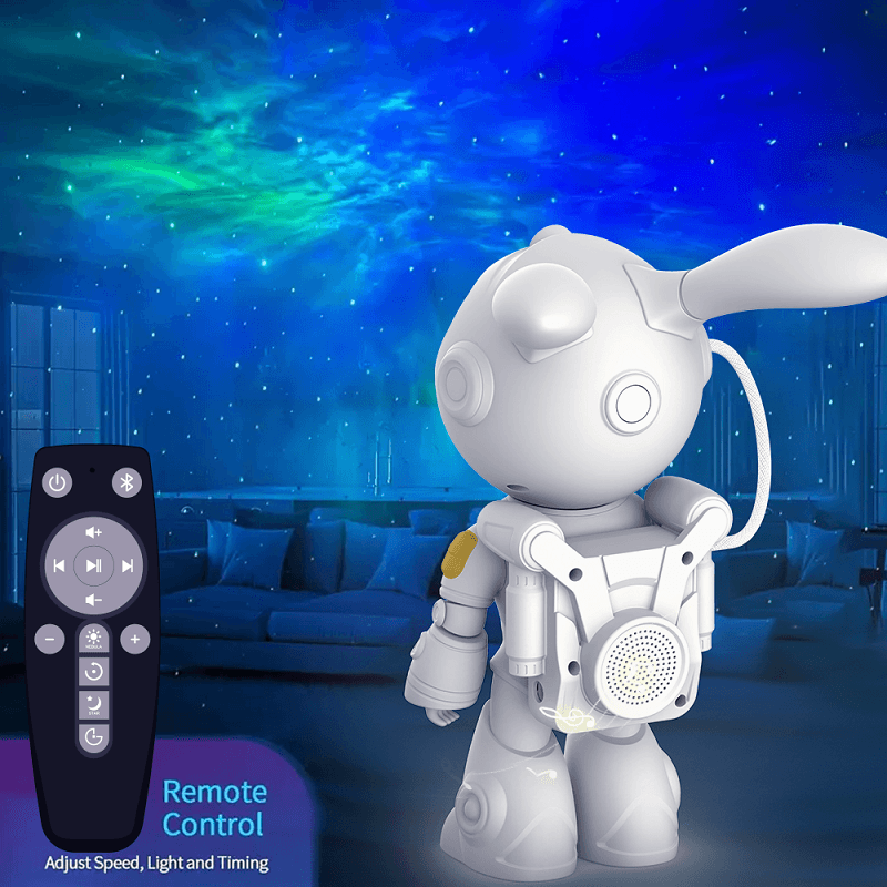 Projecteur Galactique Lapin de Lune LED avec Télécommande