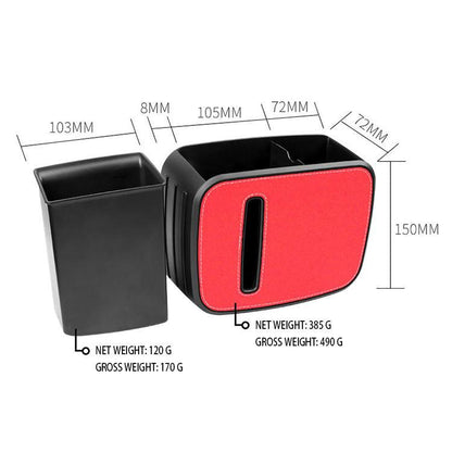 Organisateur de Voiture avec Porte-Gobelet et Distributeur de Mouchoirs
