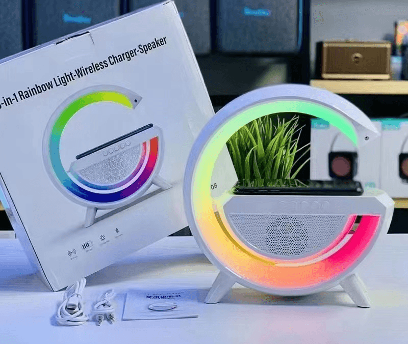 Lampe enceinte Bluetooth avec chargeur sans fil