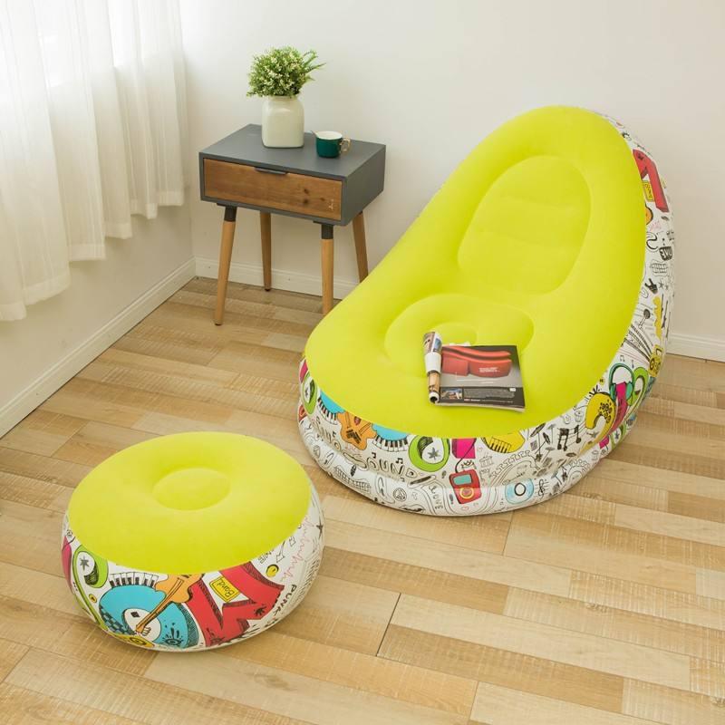 Canapé Gonflable Soft Flocking Lounge  Doux et Confortable