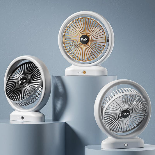 Ventilateur de Bureau Compact avec Lumière LED