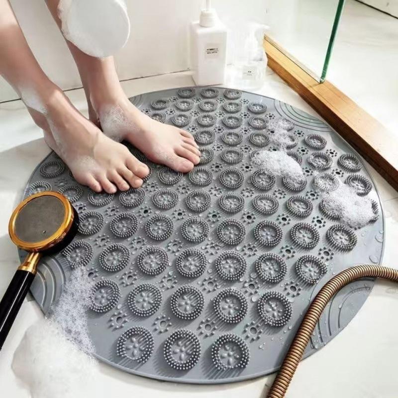 Tapis de Douche Antidérapant avec Brosse de Massage