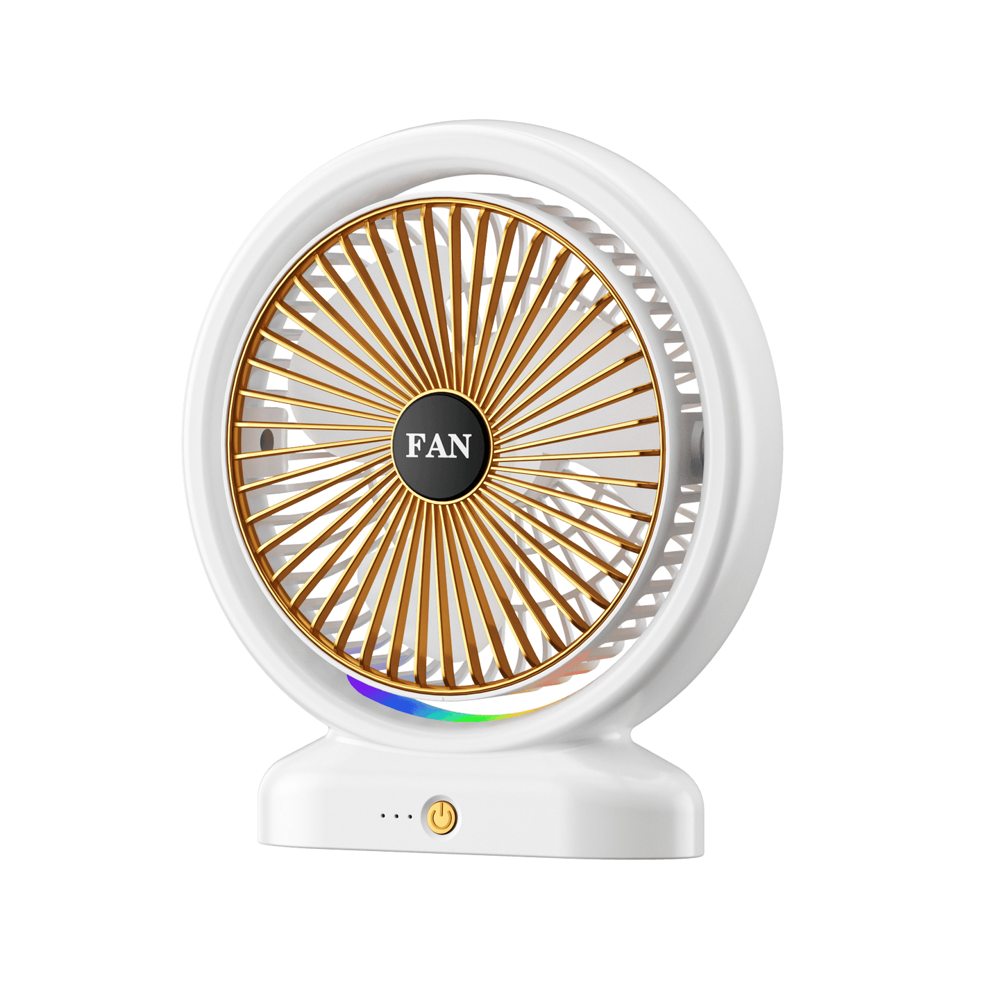 Ventilateur de Bureau Compact avec Lumière LED