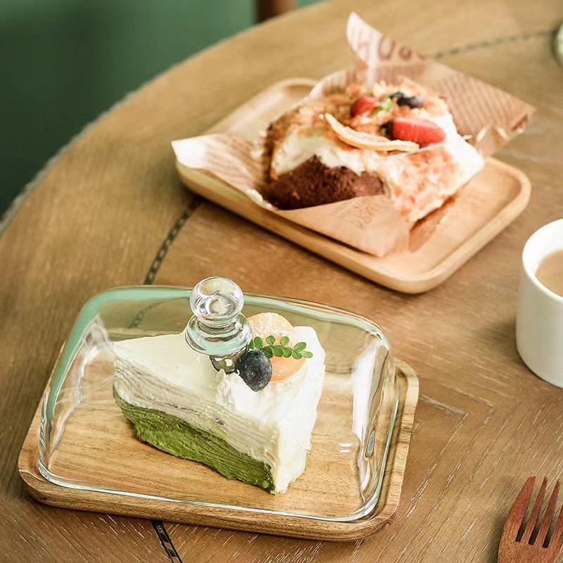 Plateau à Gâteau en Bois Présentez avec Élégance