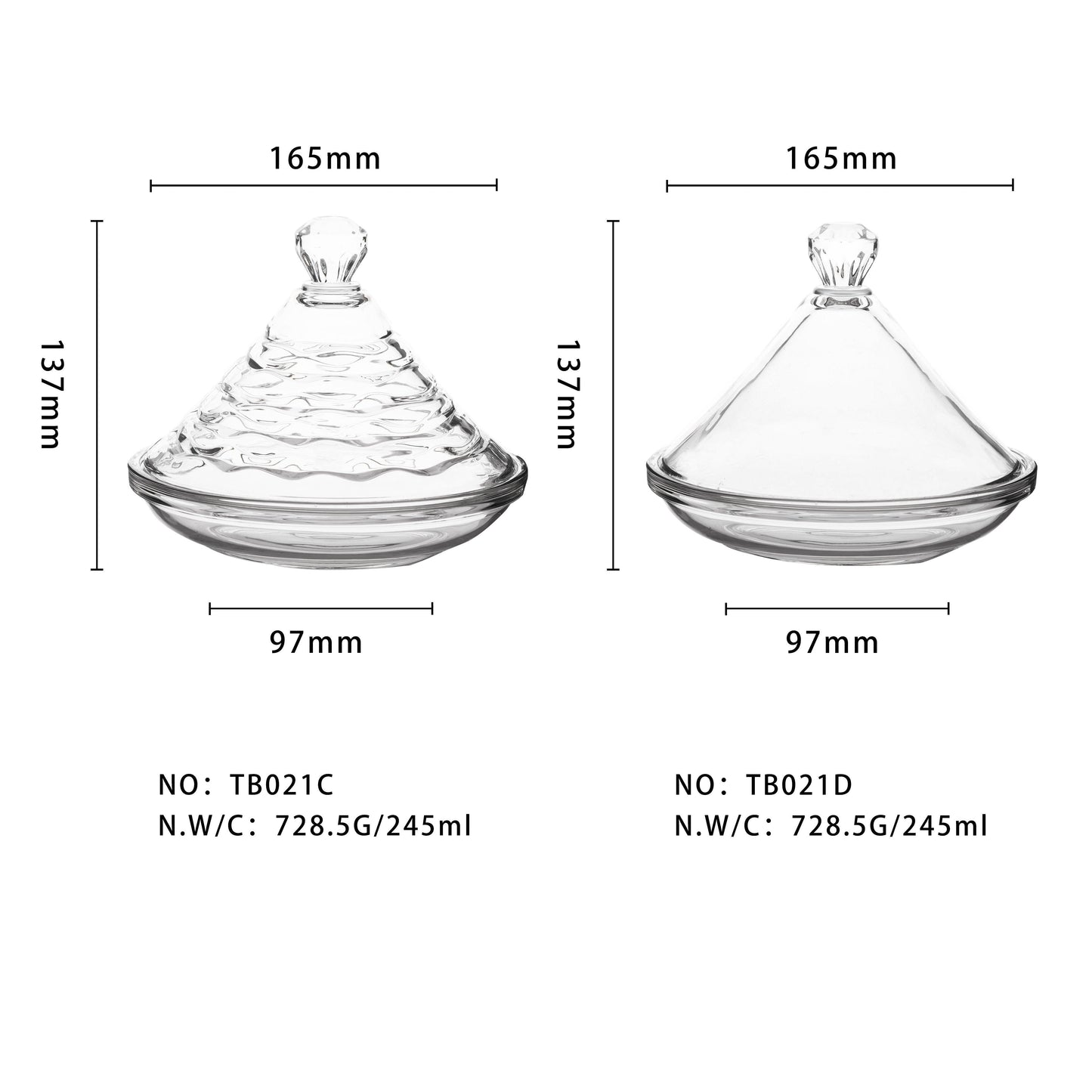 Tajine en Verre pour Noix et Trempette