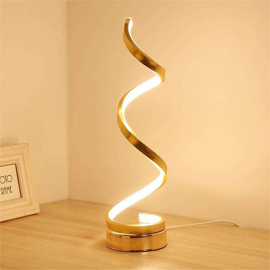 Lampe de Table en Spirale Minimaliste Moderne : Élégance Lumineuse pour Votre Espace