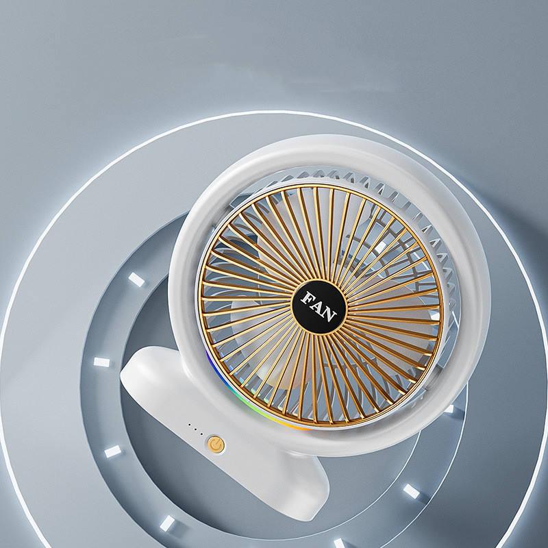 Ventilateur de Bureau Compact avec Lumière LED