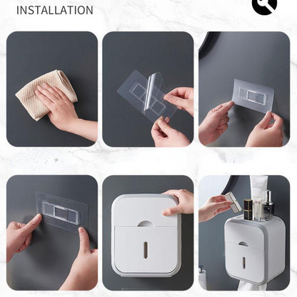 Distributeur de Papier Toilette Multifonctionnel avec Rangement