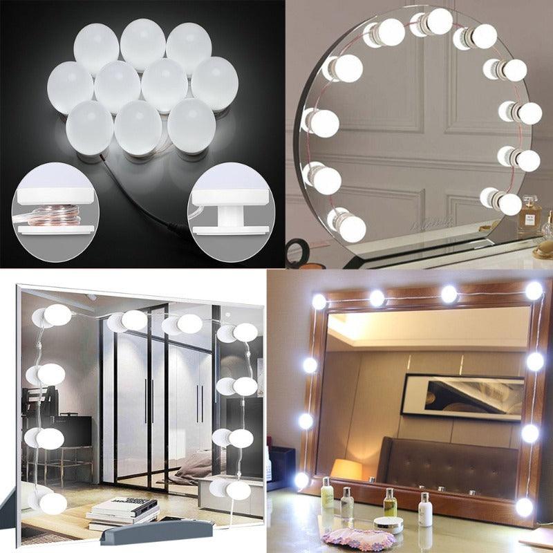 Éclairage LED pour Miroir Hollywood, Lampe de Maquillage à 10 LED