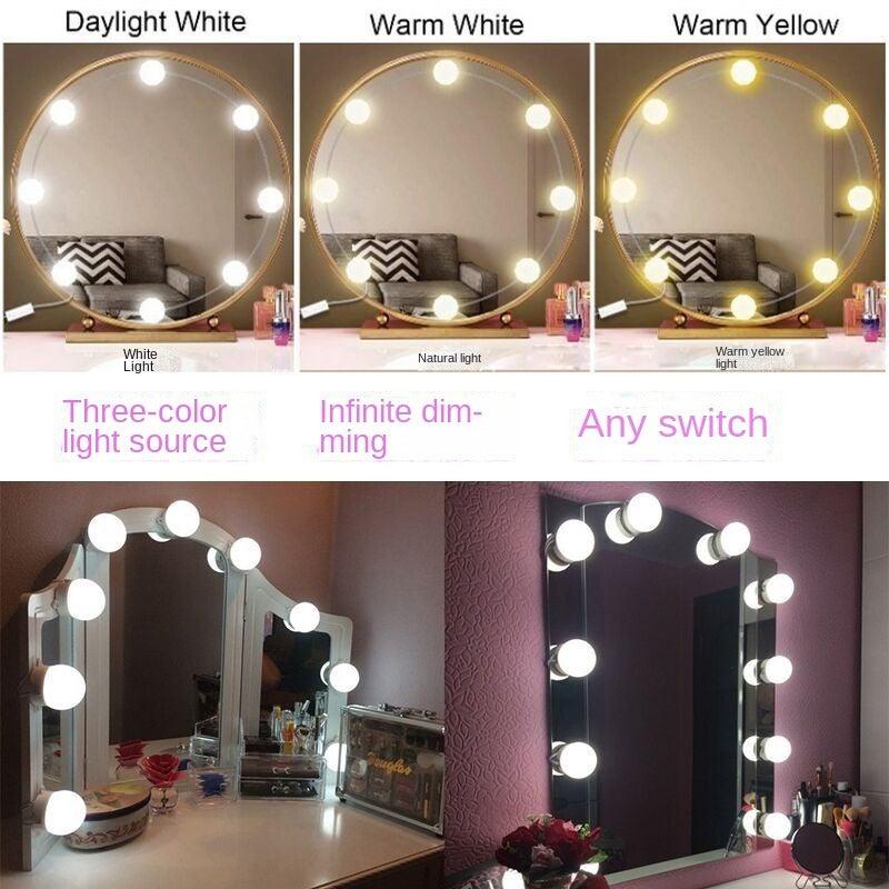 Éclairage LED pour Miroir Hollywood, Lampe de Maquillage à 10 LED