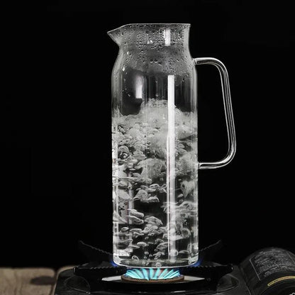 Carafe en Verre Borosilicaté Élégante Capacité Spacieuse d'1L