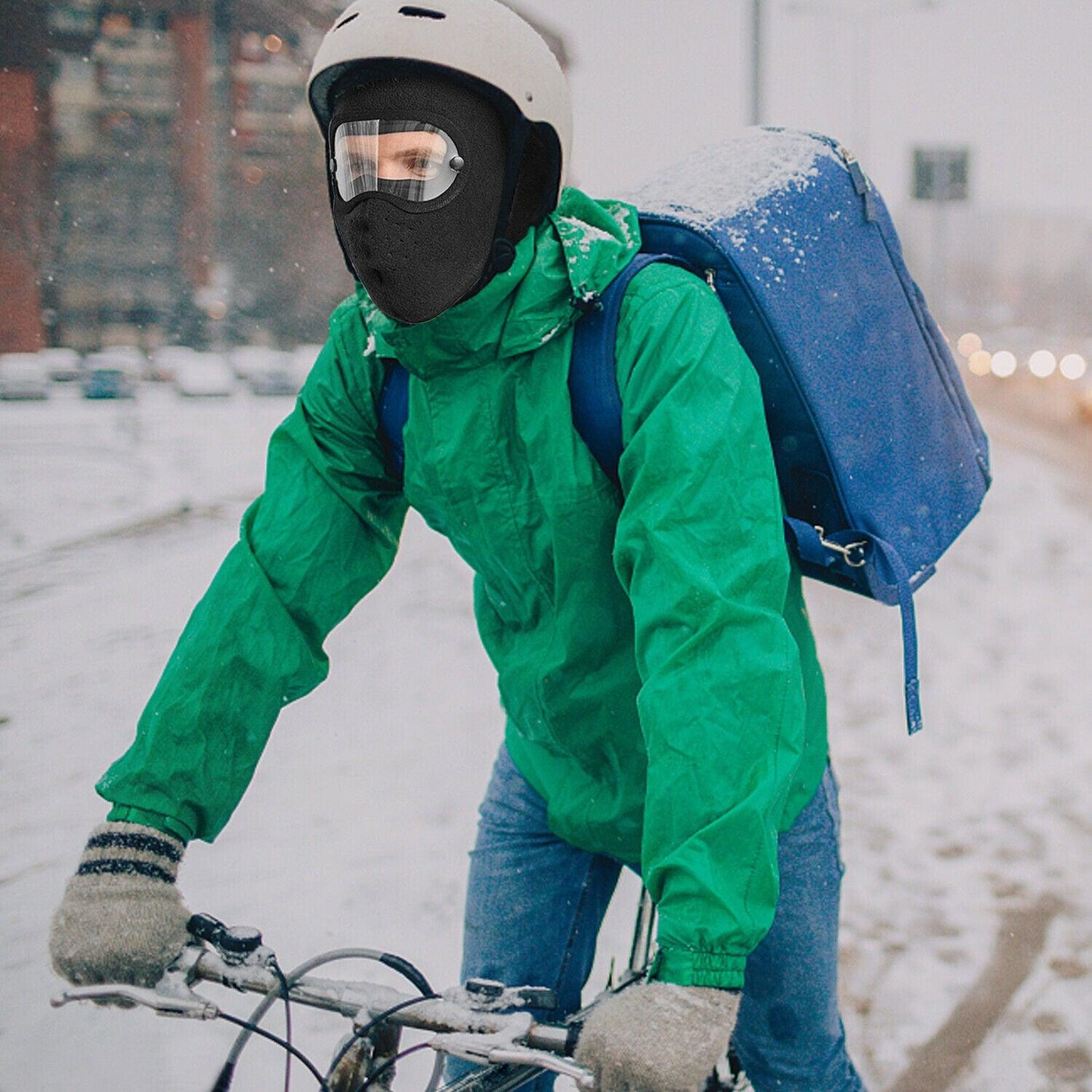 Protection Faciale en Polaire Anti-Buée avec Lunettes Amovibles