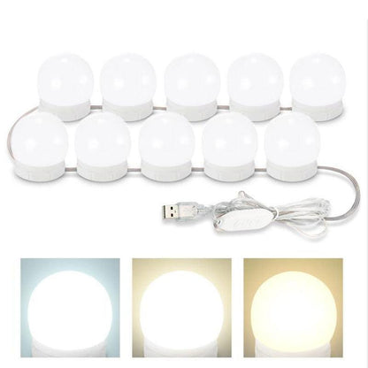 Éclairage LED pour Miroir Hollywood, Lampe de Maquillage à 10 LED